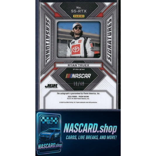 2024 Panini Prizm #SS-RTX Ryan Truex Sensational Signatures Blue #/49 - NASCARD.shop