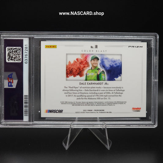 2021 Panini Prizm - Color Blast Dale Earnhardt Jr. #4 PSA 9 MINT