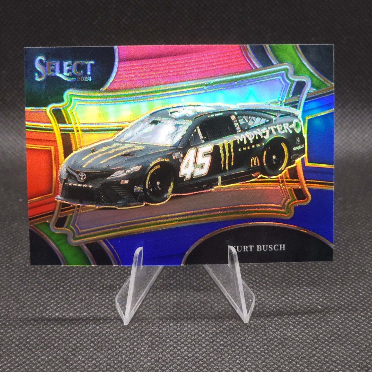 2024 Panini Select Racing Pit Road Red and Blue Prizms #137 Kurt Busch 109/149