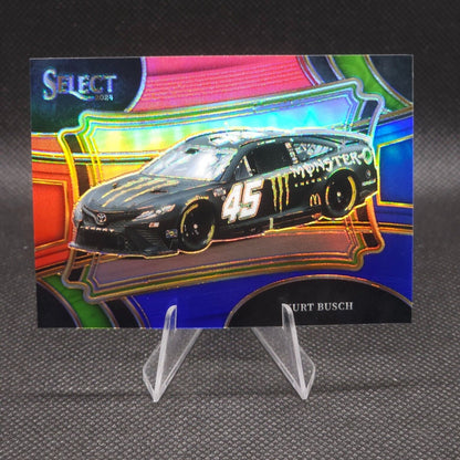 2024 Panini Select Racing Pit Road Red and Blue Prizms #137 Kurt Busch 109/149