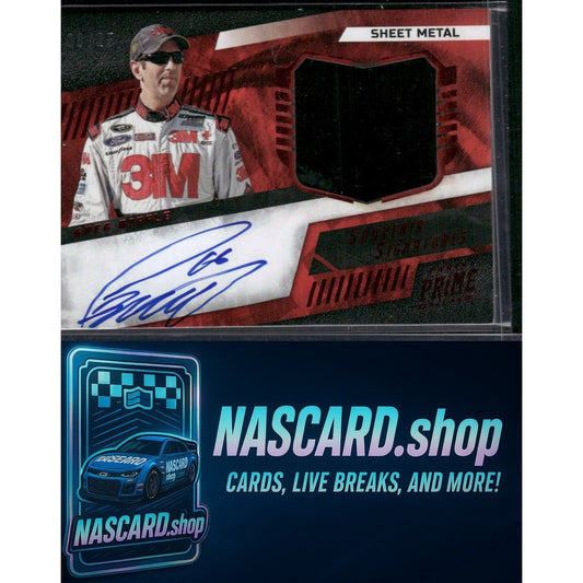 2023 Panini Prime #SSF-GB Greg Biffle Souvenir Signatures Sheet Metal #/25