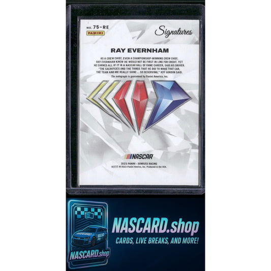 2023 National Treasures Ray Evernham 75th Anniversary Signatures Holo #/75