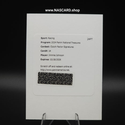 2024 Panini National Treasures Clutch Factor Signatures Jimmie Johnson /49