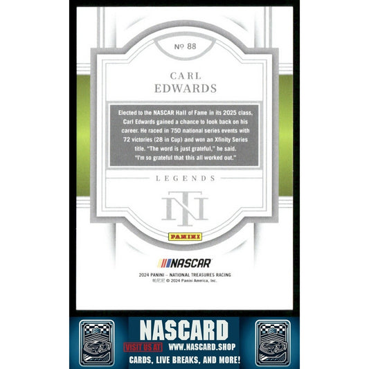 2024 National Treasures Legends Carl Edwards 05/49