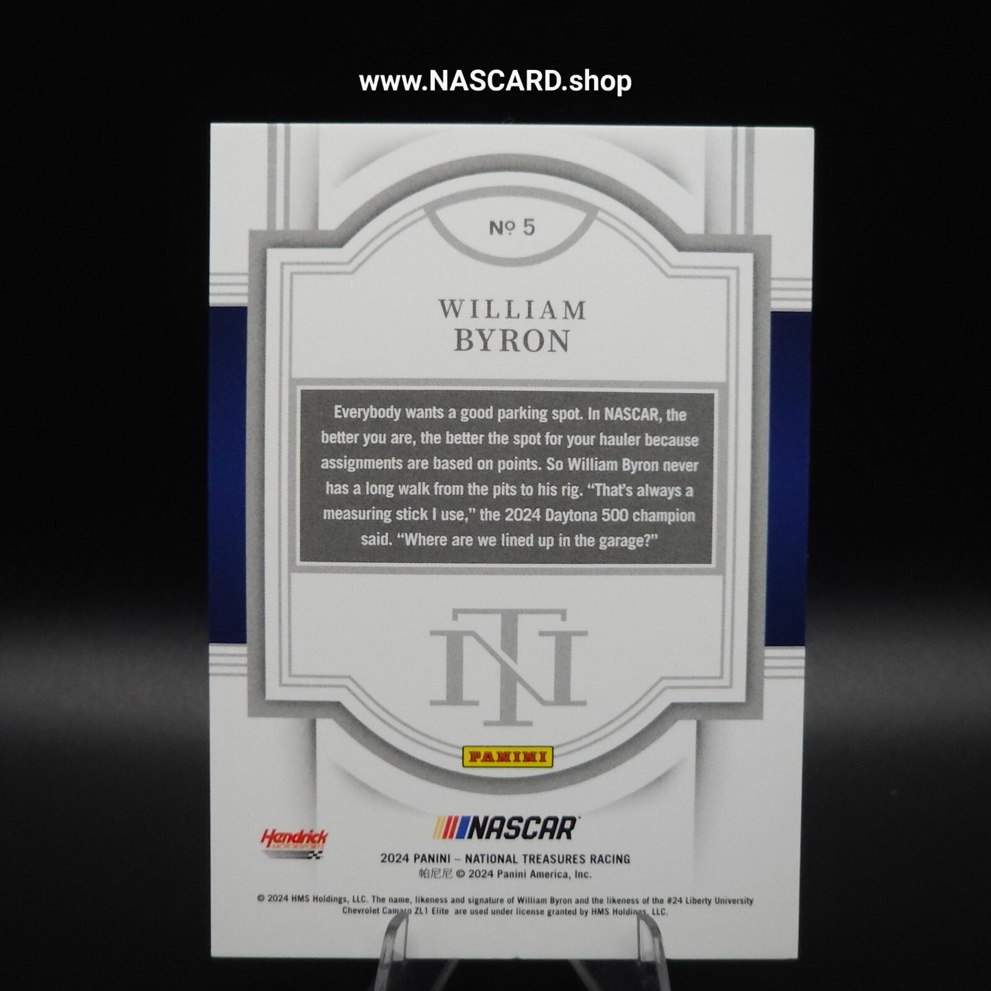 2024 Panini National Treasures Base Holo Gold #5 William Byron /10