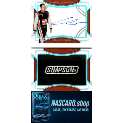 2023 National Treasures Cole Custer Jumbo Shoe Strap Signature Booklet #/2