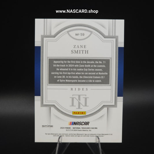 2024 Panini National Treasures Rides #59 Green Zane Smith 1/5 - NASCARD.shop