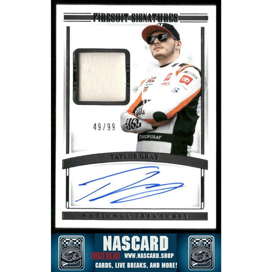 2024 National Treasures Firesuit Signatures Taylor Gray /99
