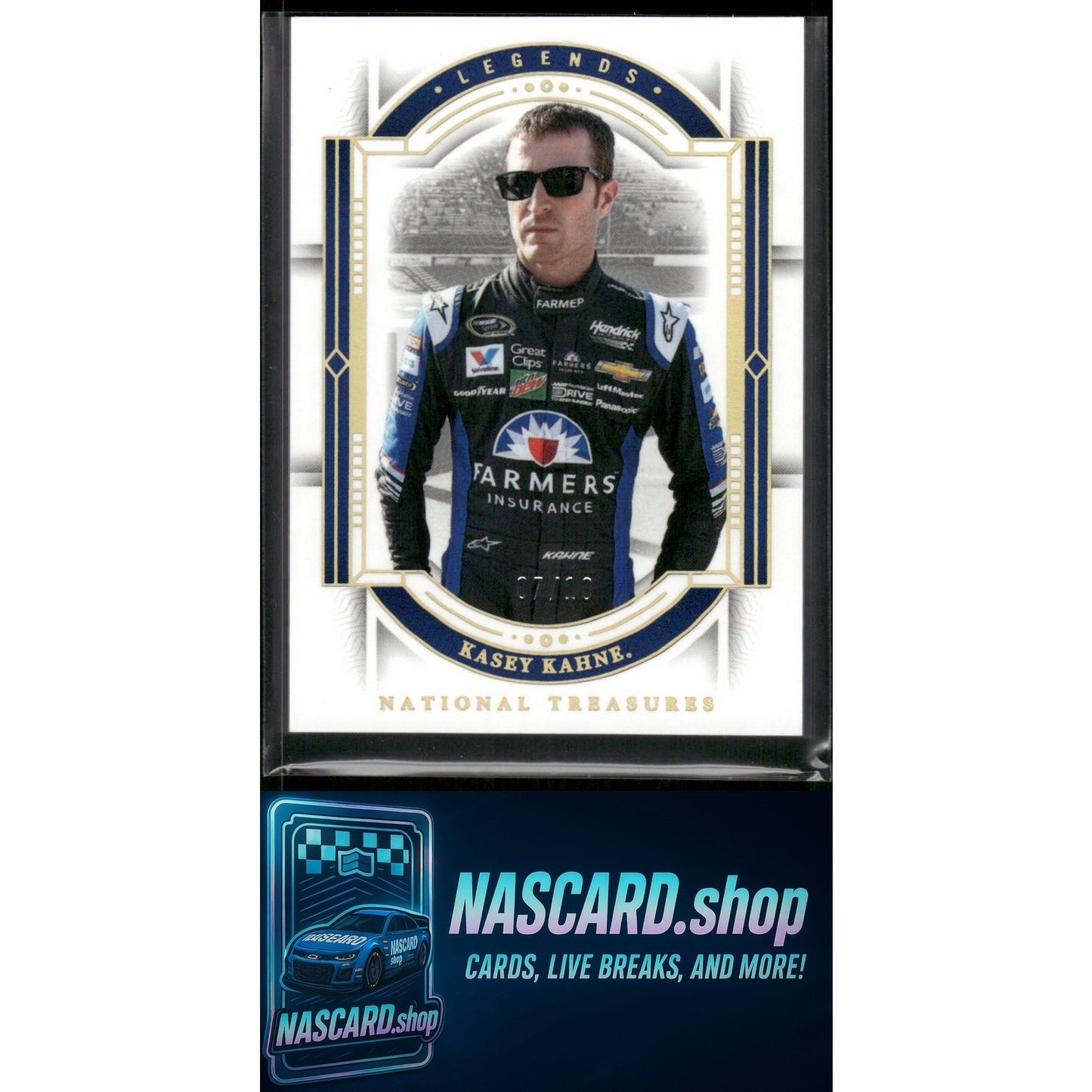 2024 Panini National Treasures #91 Kasey Kahne Holo Gold #/10