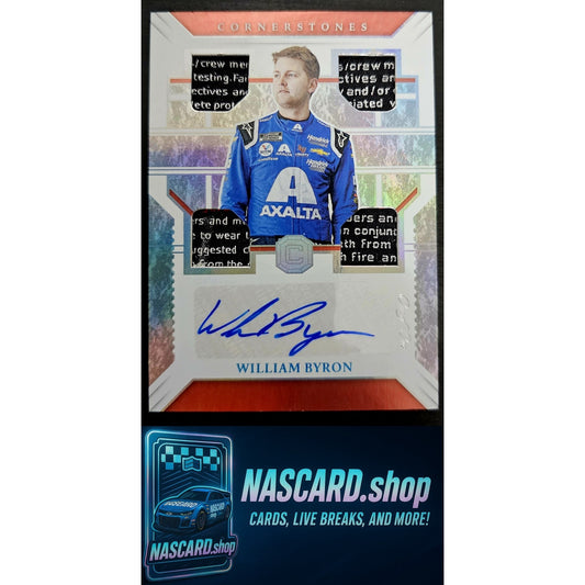 2022 Chronicles William Byron Cornerstones Materials Auto Platinum Blue #1/1 - NASCARD.shop