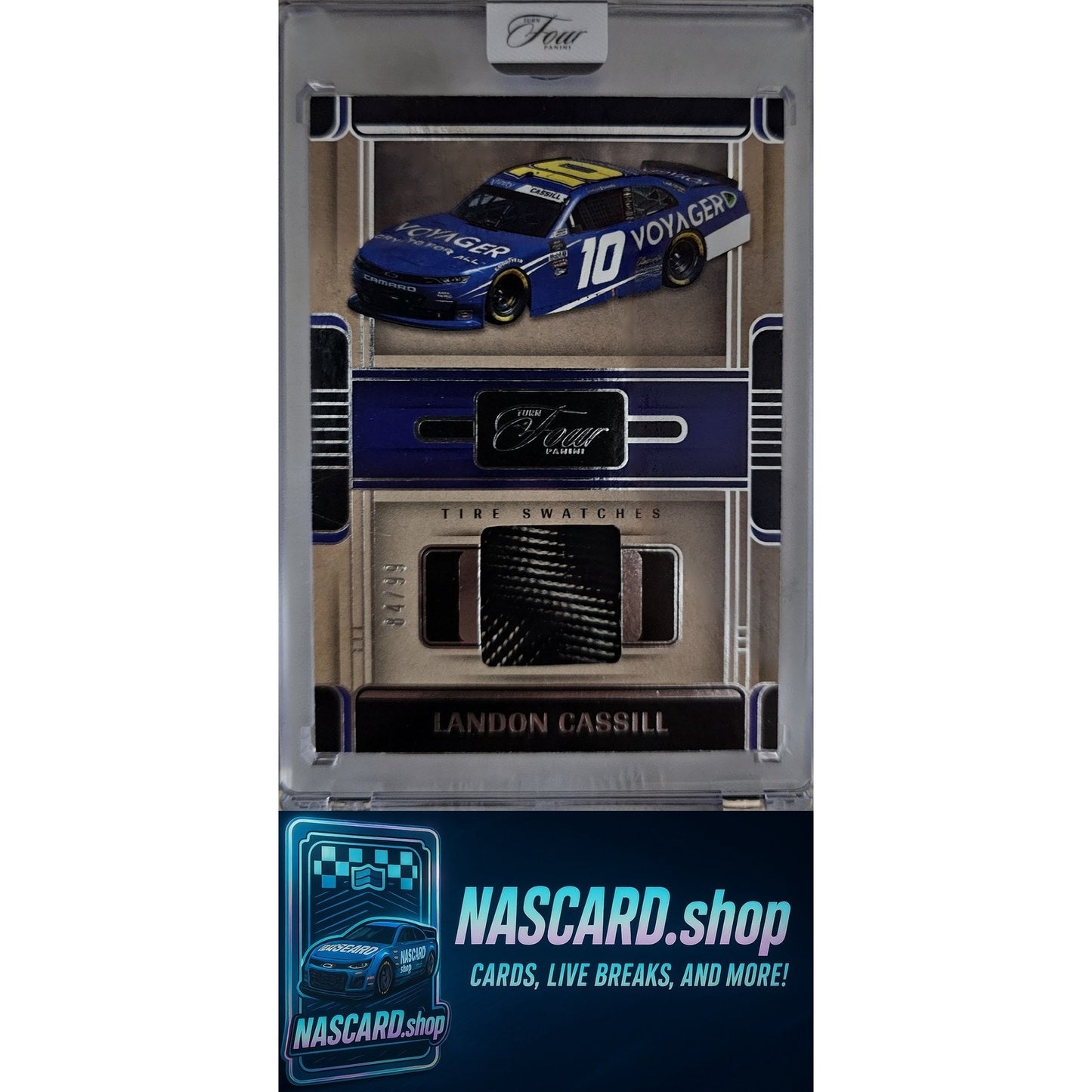 2025 Panini Turn Four #TS-LCL Landon Cassill Tire Swatches #/99