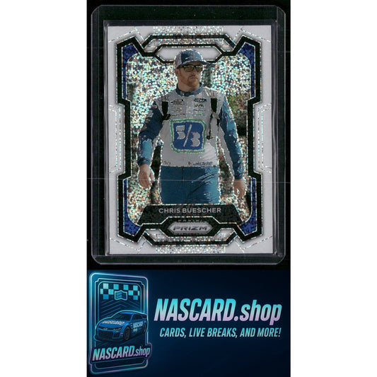 2024 Panini Prizm #79 Chris Buescher White Sparkle