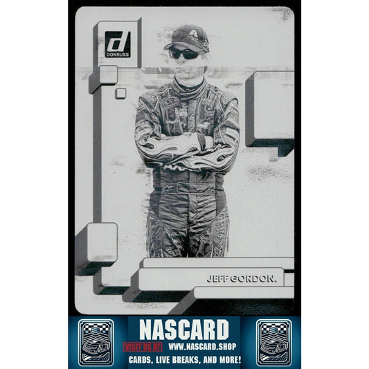 2023 Panini Donruss NASCAR #88 Printing Plate Black Jeff Gordon 1/1