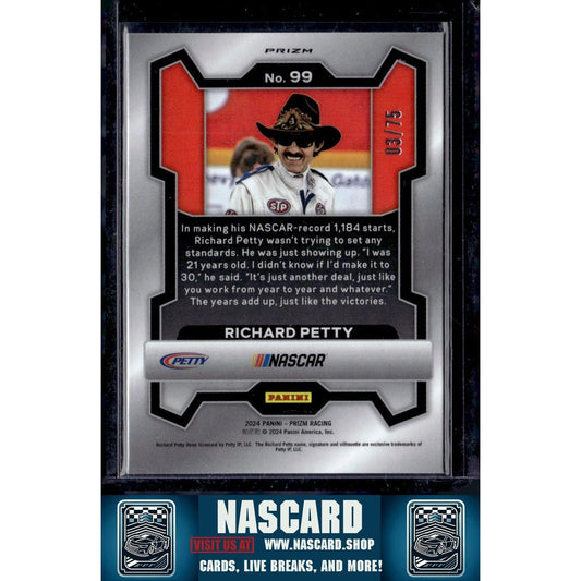 2024 Panini Prizm #99 Richard Petty Checkered Flag #/75 - NASCARD.shop