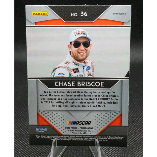2019 Panini Prizm White Sparkle Prizm #36 Chase Briscoe Rookie Card RC