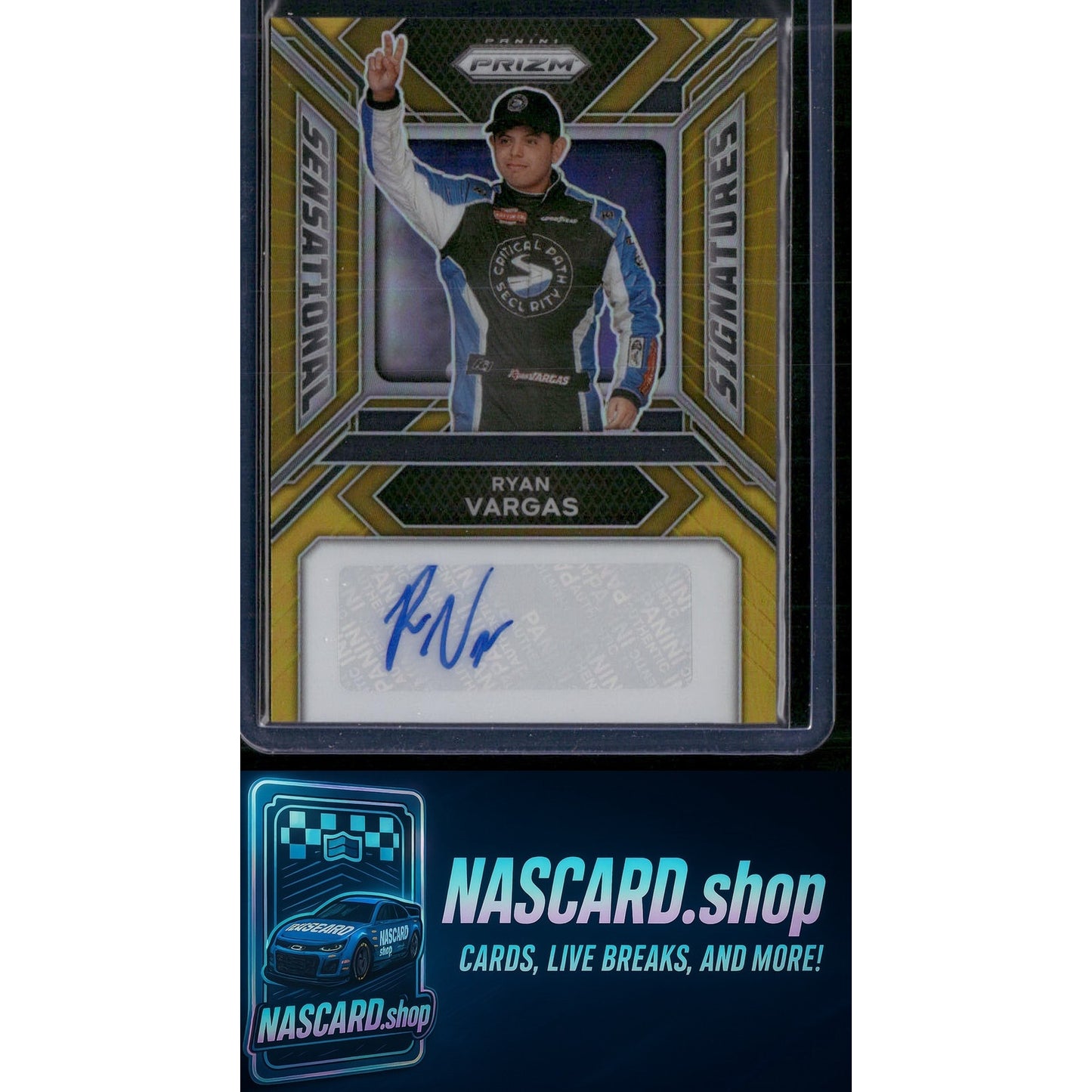 2024 Panini Prizm #SS-RVG Ryan Vargas Sensational Signatures Gold #/10 - NASCARD.shop