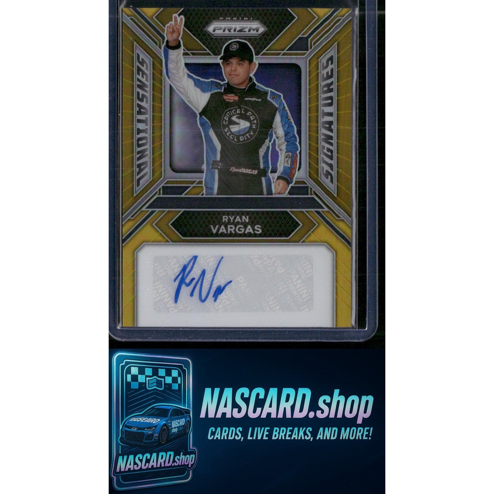 2024 Panini Prizm #SS-RVG Ryan Vargas Sensational Signatures Gold #/10 - NASCARD.shop