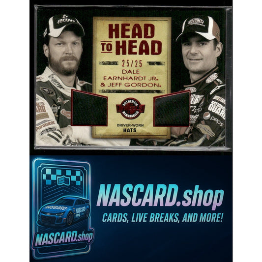 2010 Wheels Main Event Dale Earnhardt Jr. Jeff Gordon Head to Head Red #/25 - NASCARD.shop
