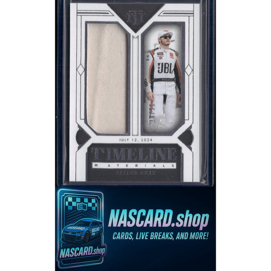 2024 Panini National Treasures #TM-TAY Taylor Gray Timeline Materials #/99