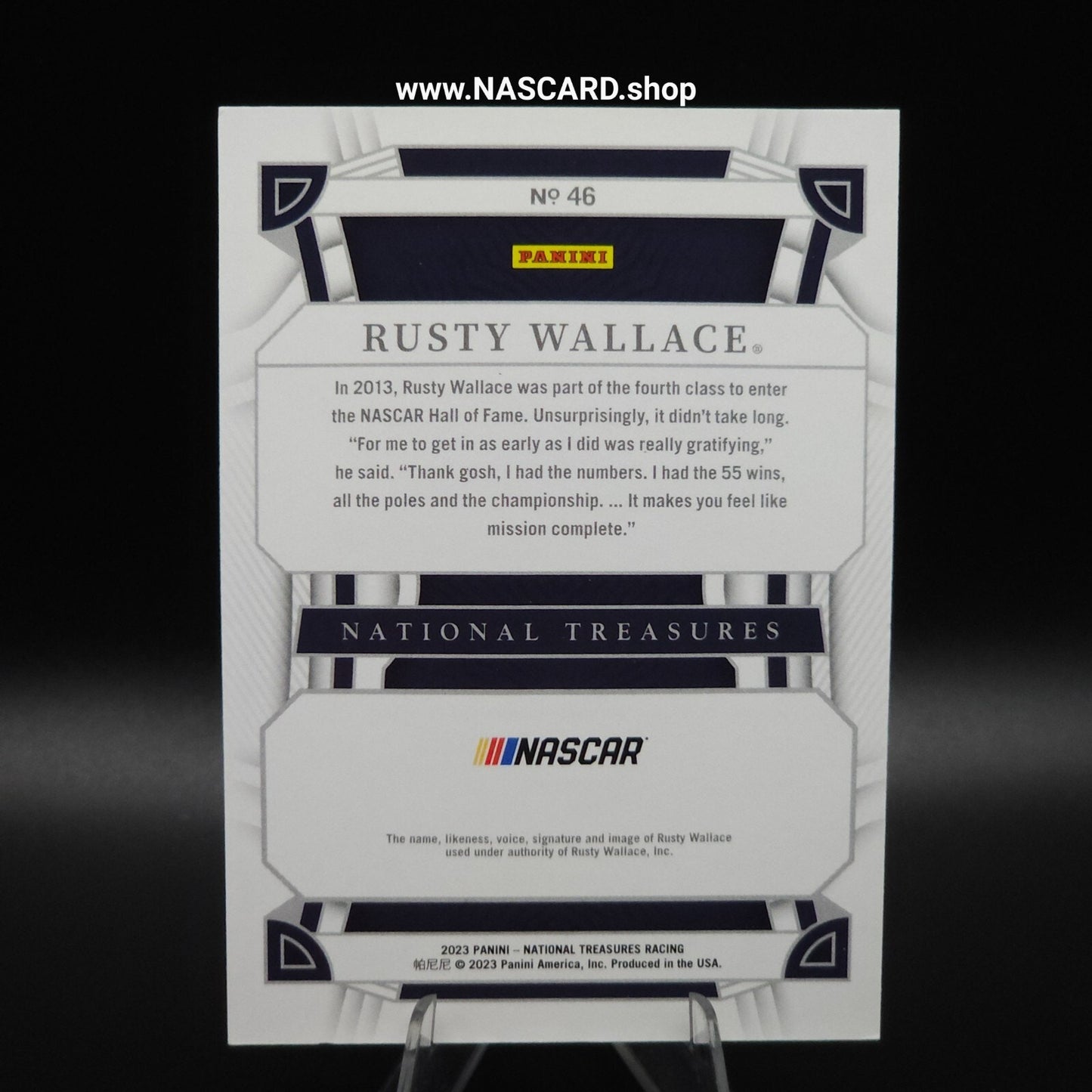 2023 National Treasures NASCAR Diamond Anniversary Rusty Wallace /25