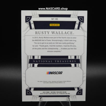 2023 National Treasures NASCAR Diamond Anniversary Rusty Wallace /25