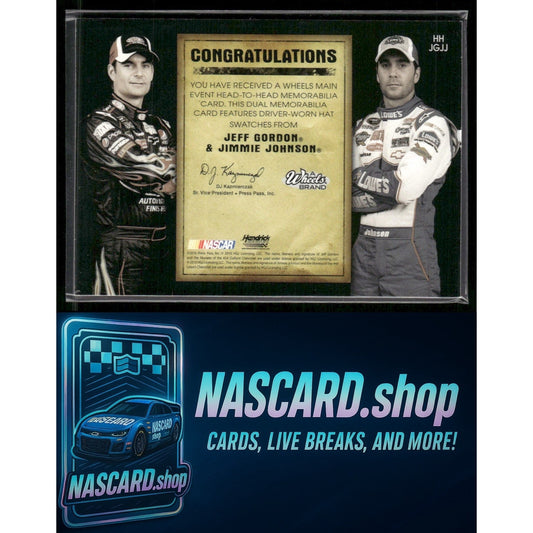 2010 Wheels Main Event Jeff Gordon Jimmie Johnson Head to Head #/150 - NASCARD.shop