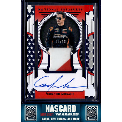 2024 National Treasures Connor Mosack Premium Patches Stars and Stripes #/13 - NASCARD.shop
