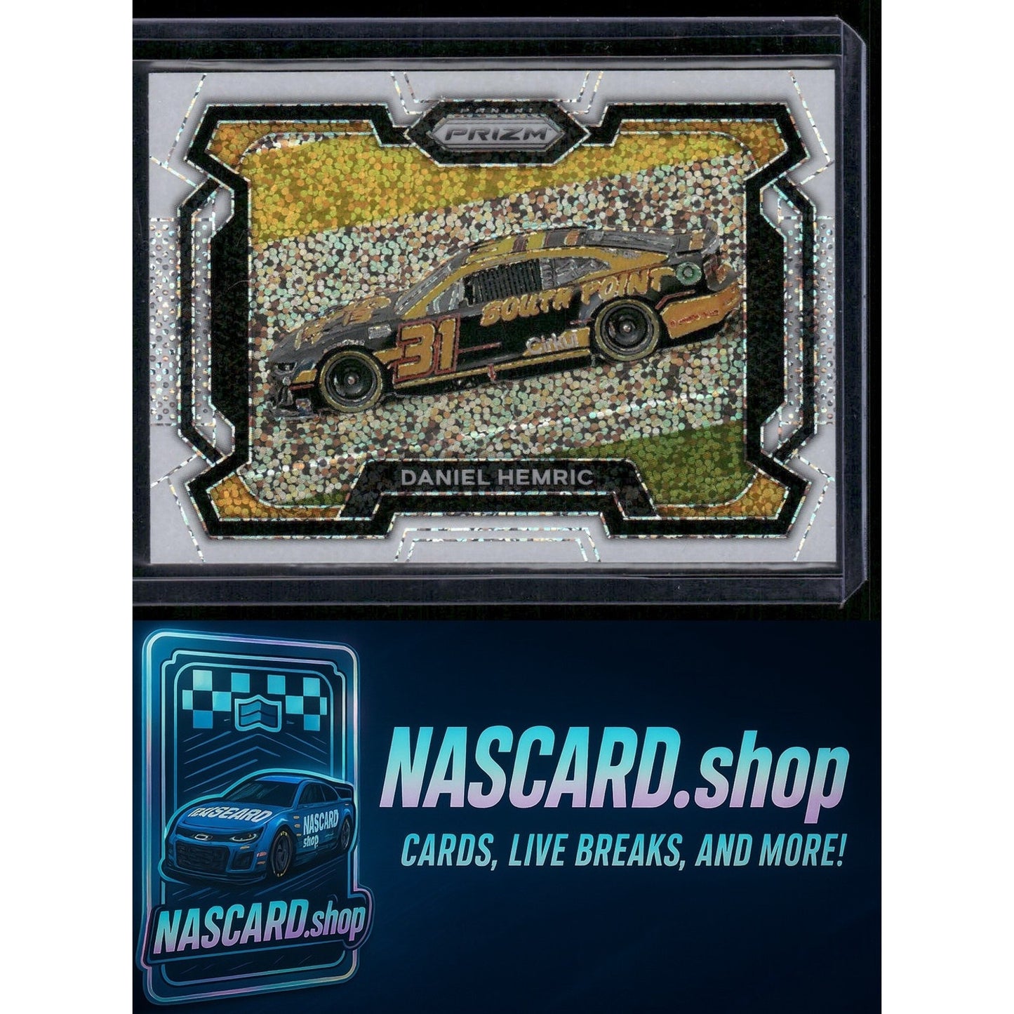 2024 Panini Prizm #58 Daniel Hemric White Sparkle