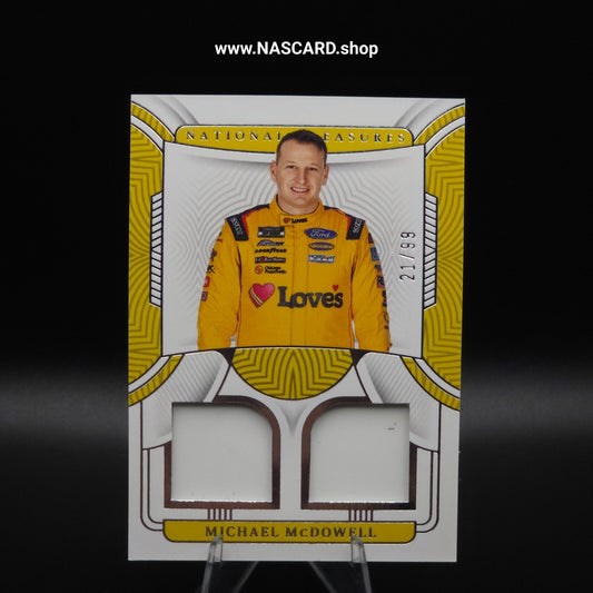 2023 National Treasures Dual Race Used Sheet Metal Michael McDowell /99 (MEM)