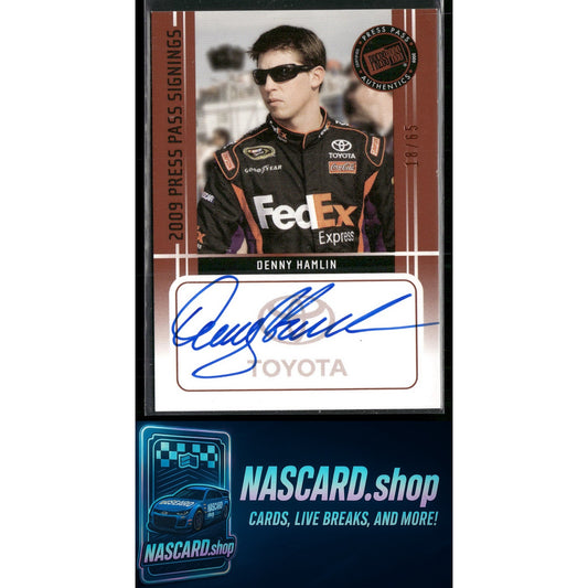2009 Press Pass Denny Hamlin Signings Bronze #/65 - NASCARD.shop