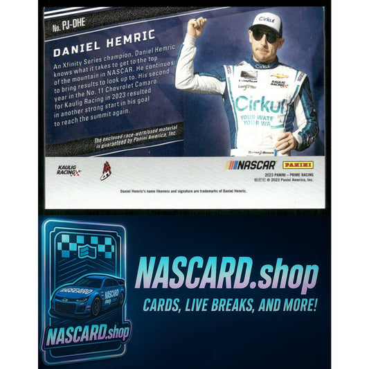2023 Panini Prime #PJ-DHE Daniel Hemric Prime Jumbo Prime Colors #/24