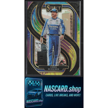 2025 Panini Select #276 Chris Buescher Tie-Dye Prizms #/25