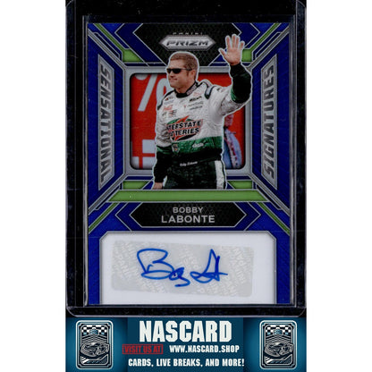 2024 Panini Prizm #SS-BLE Bobby Labonte Sensational Signatures Blue #/49 - NASCARD.shop