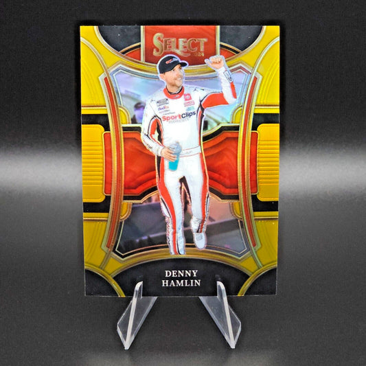 2024 Panini Select - Trackside Gold Prizm #270 Denny Hamlin /10 - NASCARD.shop