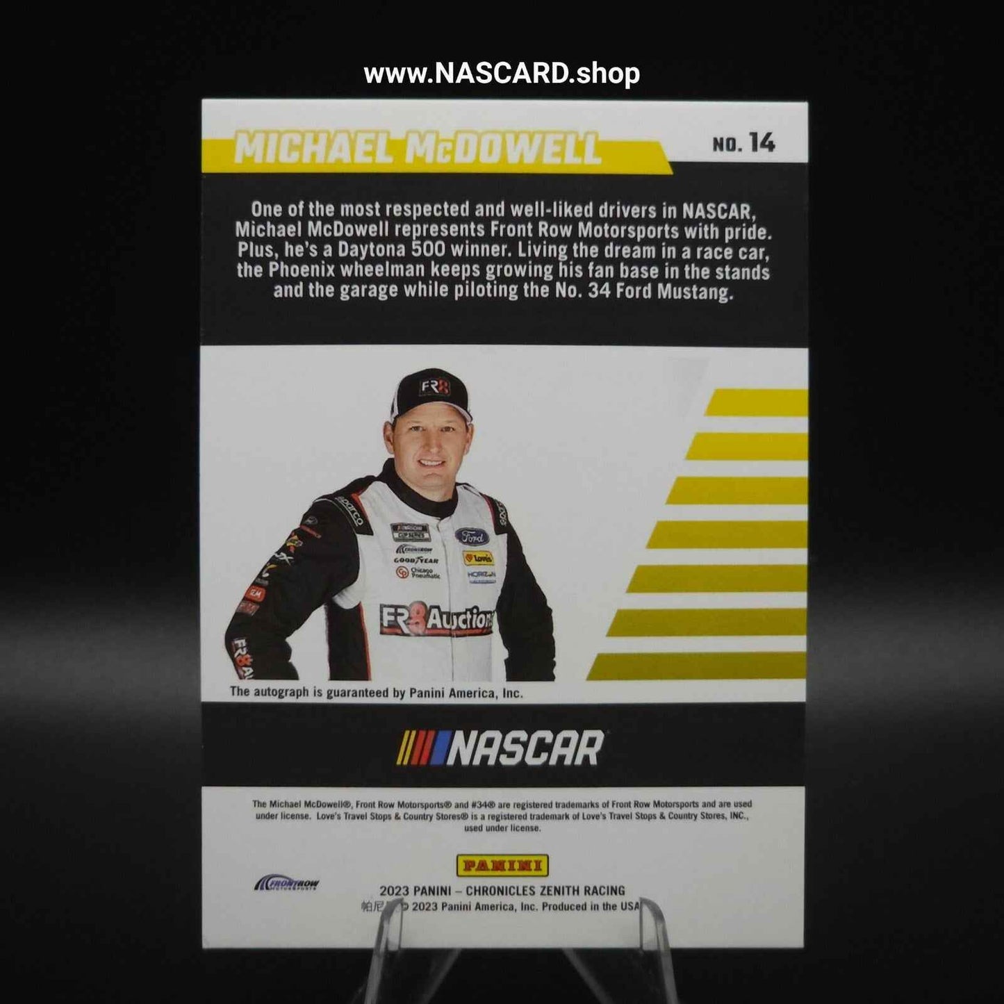 2023 Panini Chronicles - Zenith Autographs Holo SIlver Michael McDowell 10/10 - NASCARD.shop