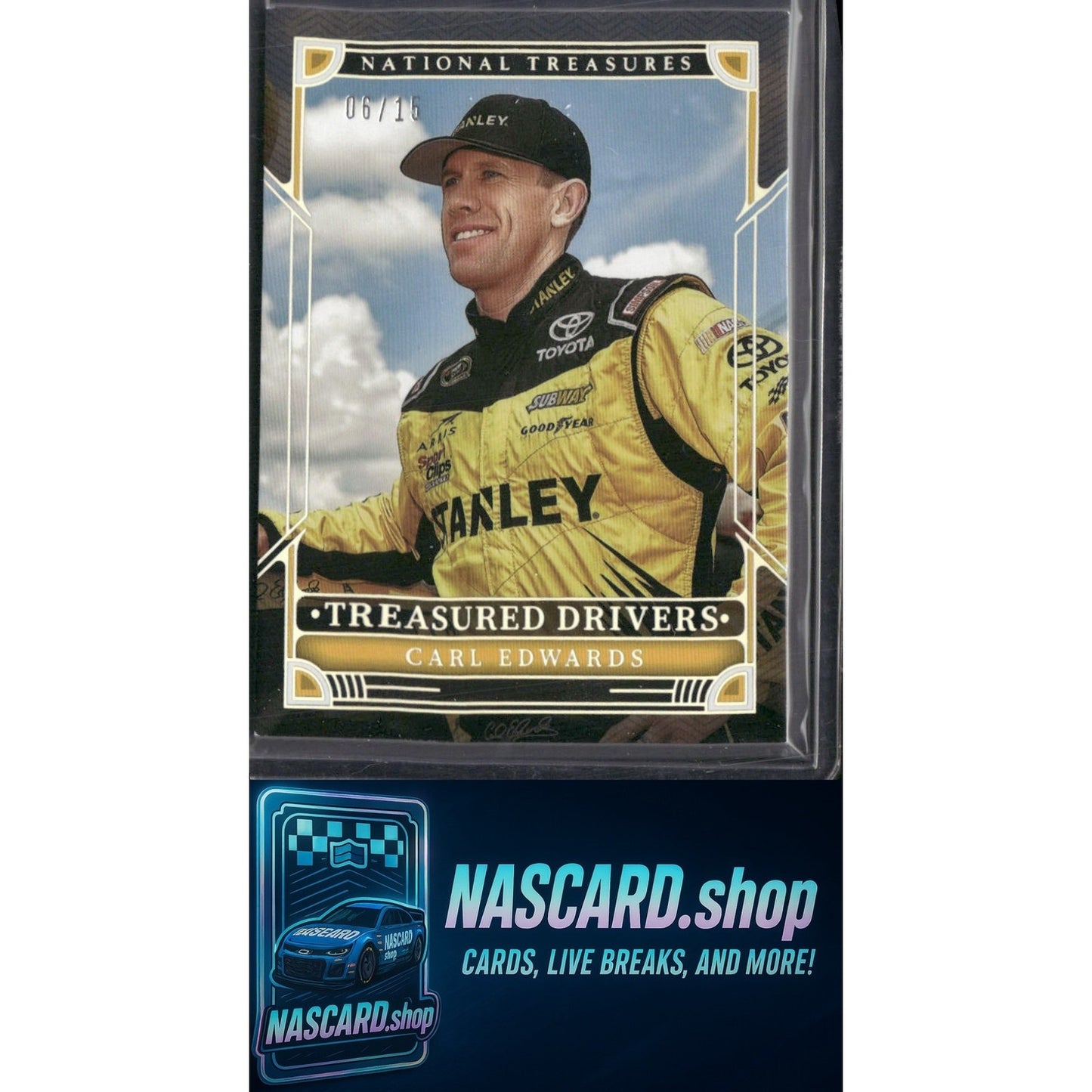 2023 Panini National Treasures Carl Edwards Treasured Drivers Holo Silver #/15