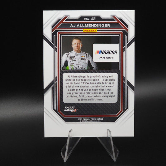 2023 Panini Prizm - White Sparkle Prizm #41 A.J. Allmendinger