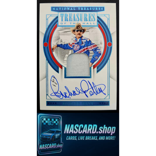 2024 Panini National Treasures Richard Petty Treasures Of The Hall Platinum #1/1 - NASCARD.shop