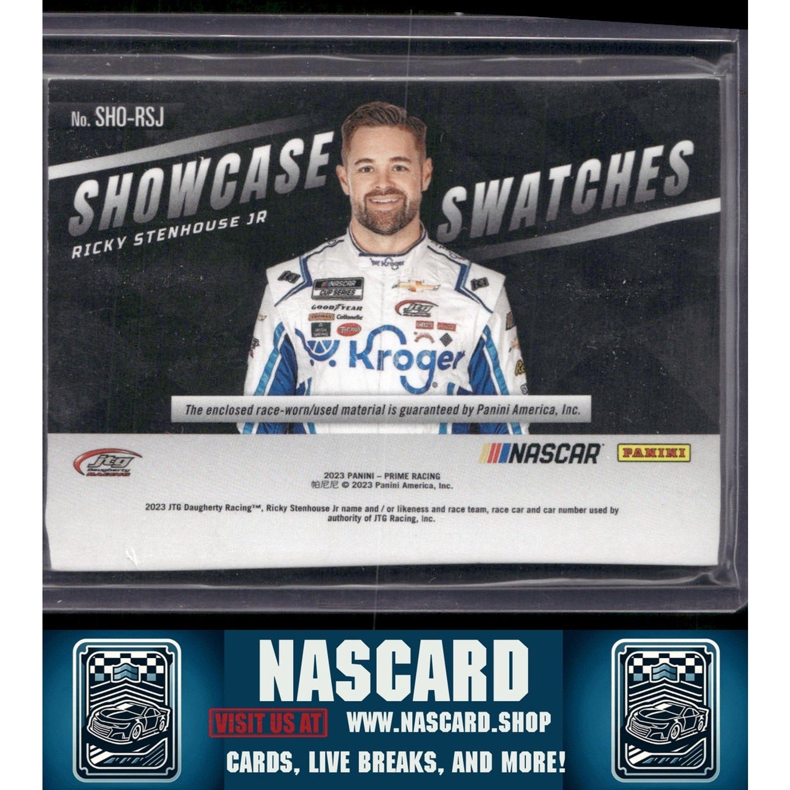 2023 Panini Prime #SHO-RSJ Ricky Stenhouse Jr. Showcase Swatches Red - NASCARD.shop