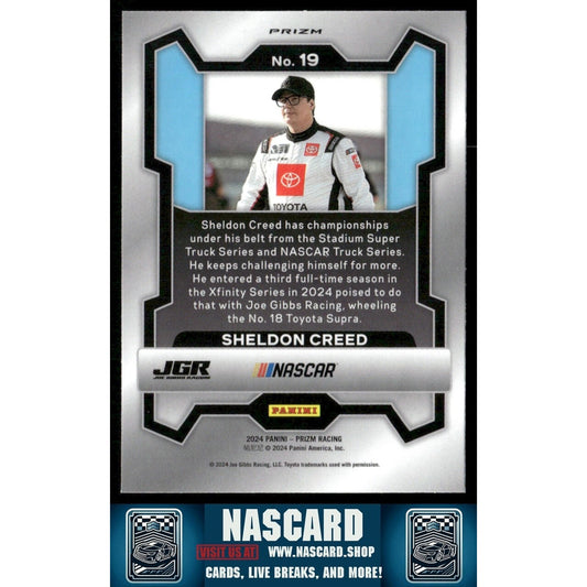 2024 Panini Prizm - Sheldon Creed #19 White Sparkle Prizm