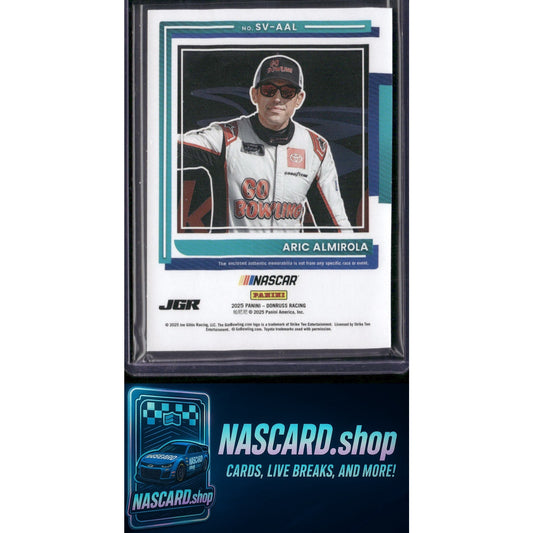 2025 Donruss #SV-AAL Aric Almirola Souvenir Swatches Red #/99