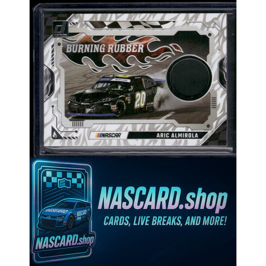 2025 Donruss #BRM-AAA Aric Almirola Burning Rubber Materials