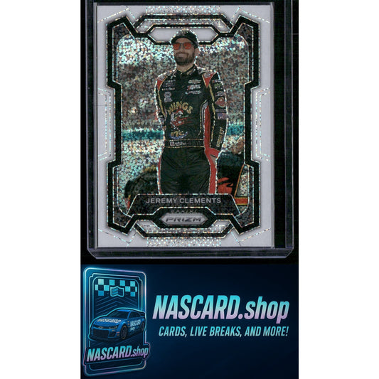 2024 Panini Prizm #63 Jeremy Clements White Sparkle - NASCARD.shop