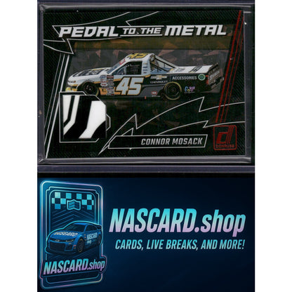 2025 Donruss #PM-CMK Connor Mosack Pedal to the Metal Materials Red #/99