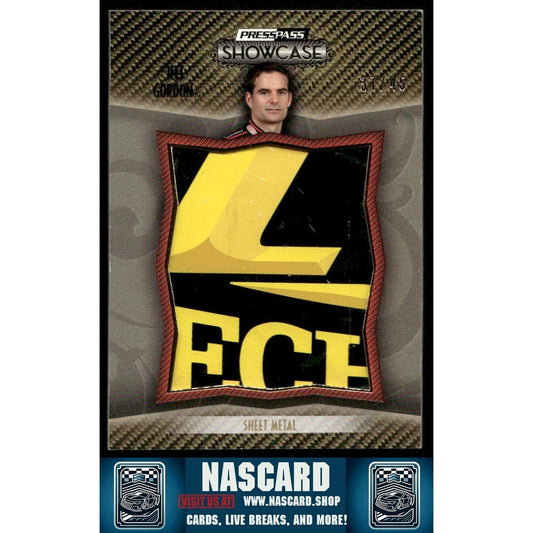 2010 Press Pass Showcase - Prized Pieces Memorabilia Holo Gold Jeff Gordon /45