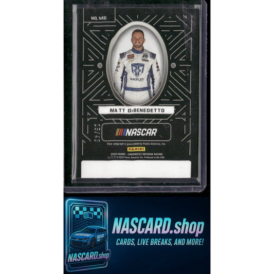 2023 Chronicles Matt DiBenedetto Obsidian Signatures Electric Etch Purple #/49 - NASCARD.shop