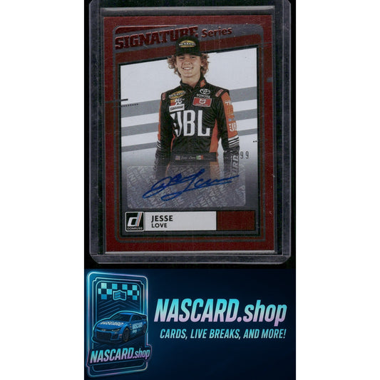 2021 Donruss #SS-LO Jesse Love Signature Series Red #/99 RC