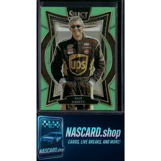 2025 Panini Select #24 Dale Jarrett Neon Green Prizms #/75