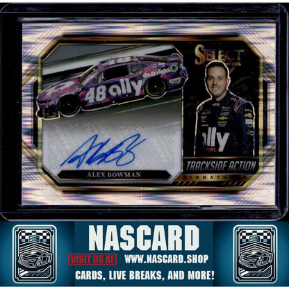 2024 Panini Select #TAS-ALB Alex Bowman Trackside Action Signatures Flash Prizms - NASCARD.shop