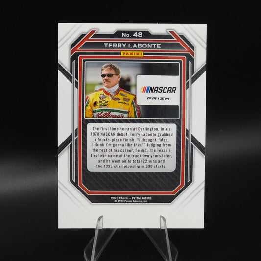 2023 Panini Prizm - White Sparkle Prizm #48 Terry Labonte